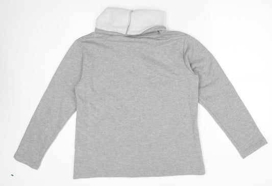 Classic Womens Grey Pullover Sweatshirt Size S