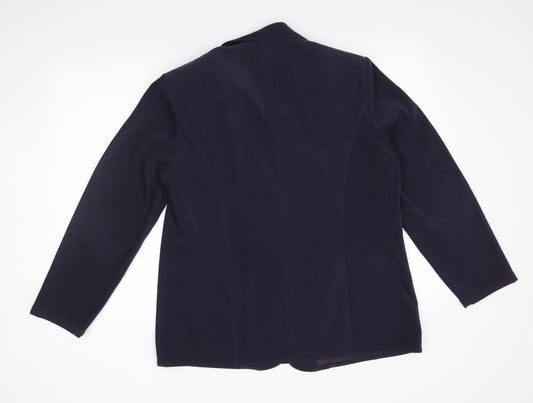 ELVI Womens Blue Jacket Blazer Size 16