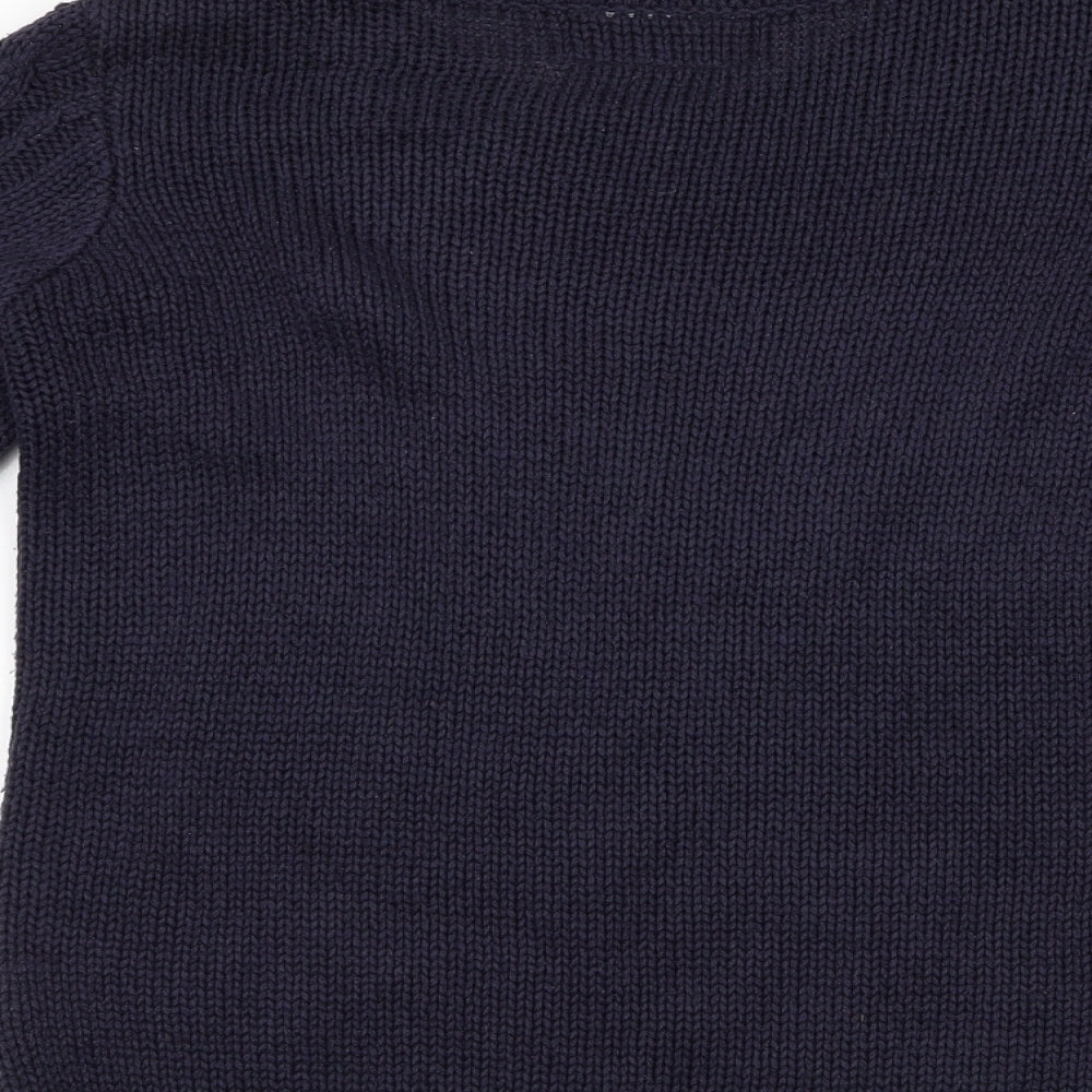 Originals Knitwear Womens Blue Pullover Jumper Size S - Cable knit
