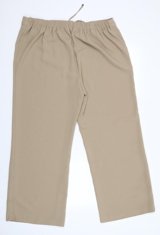 Heart Womens Beige Trousers Size 18 L28 in