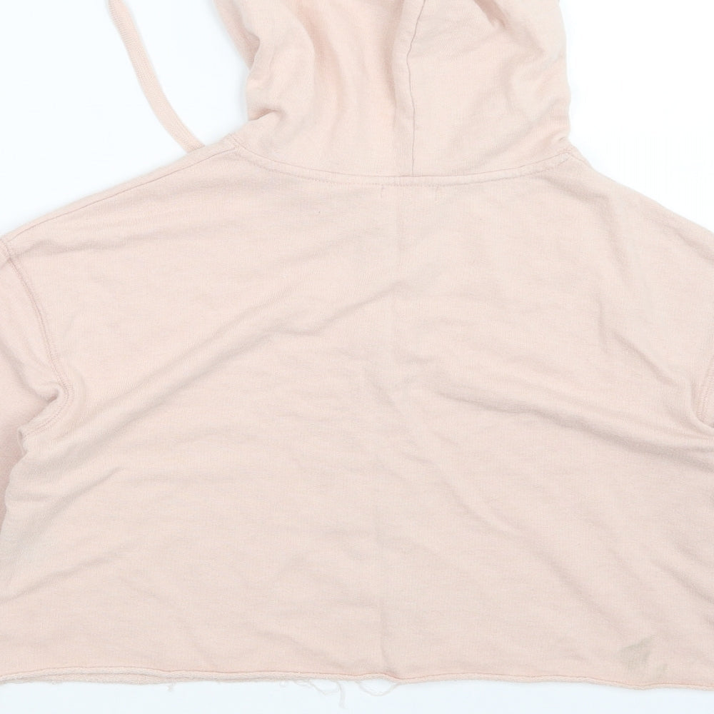 Brand and care label for Cooperative women’s pink full zip hoodie, size S