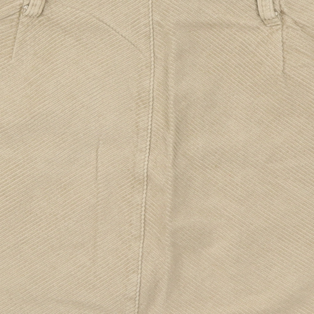 Denim Co Womens Beige Corduroy Mini Skirt Size 10
