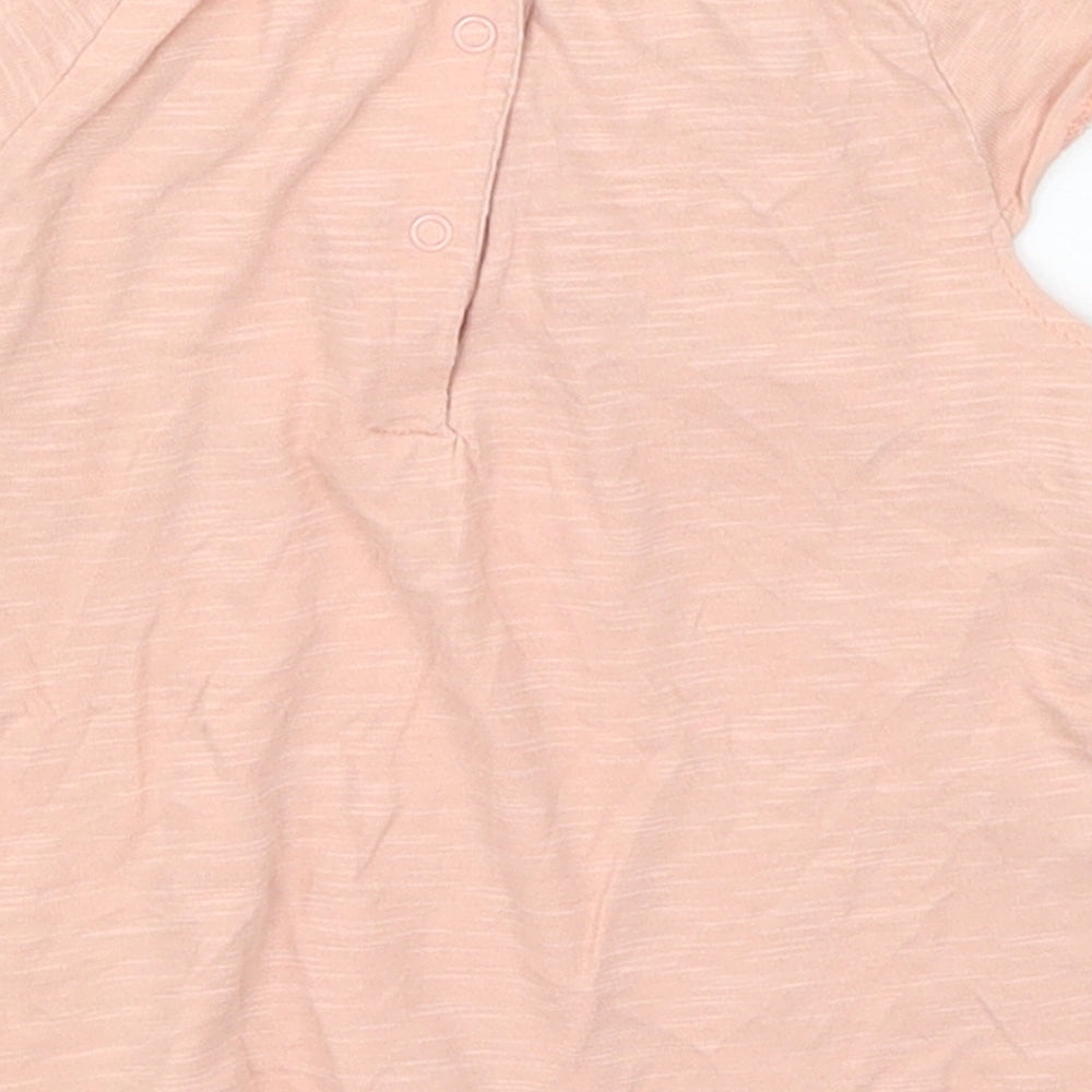 NEXT Girls Pink Basic T-Shirt Size 9-12 Months - Duck