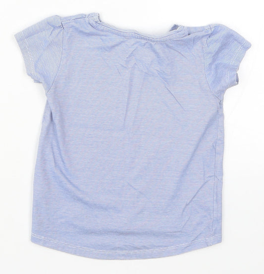 Primark Boys Blue Striped Basic T-Shirt Size 2-3 Years