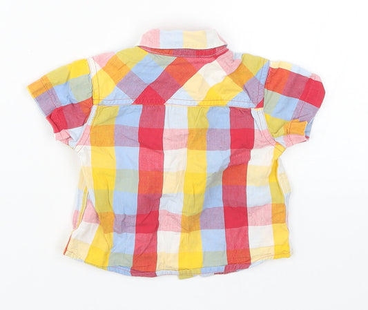 Mini Club Boys Multicoloured Check Basic Button-Up Size 3-6 Months