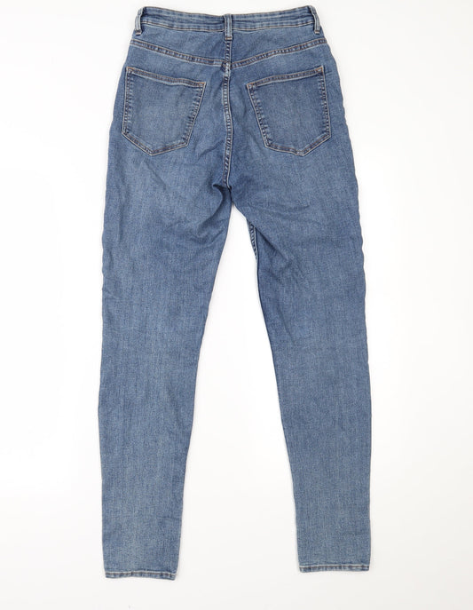 H&M Womens Blue Denim Skinny Jeans Size 8 L27 in