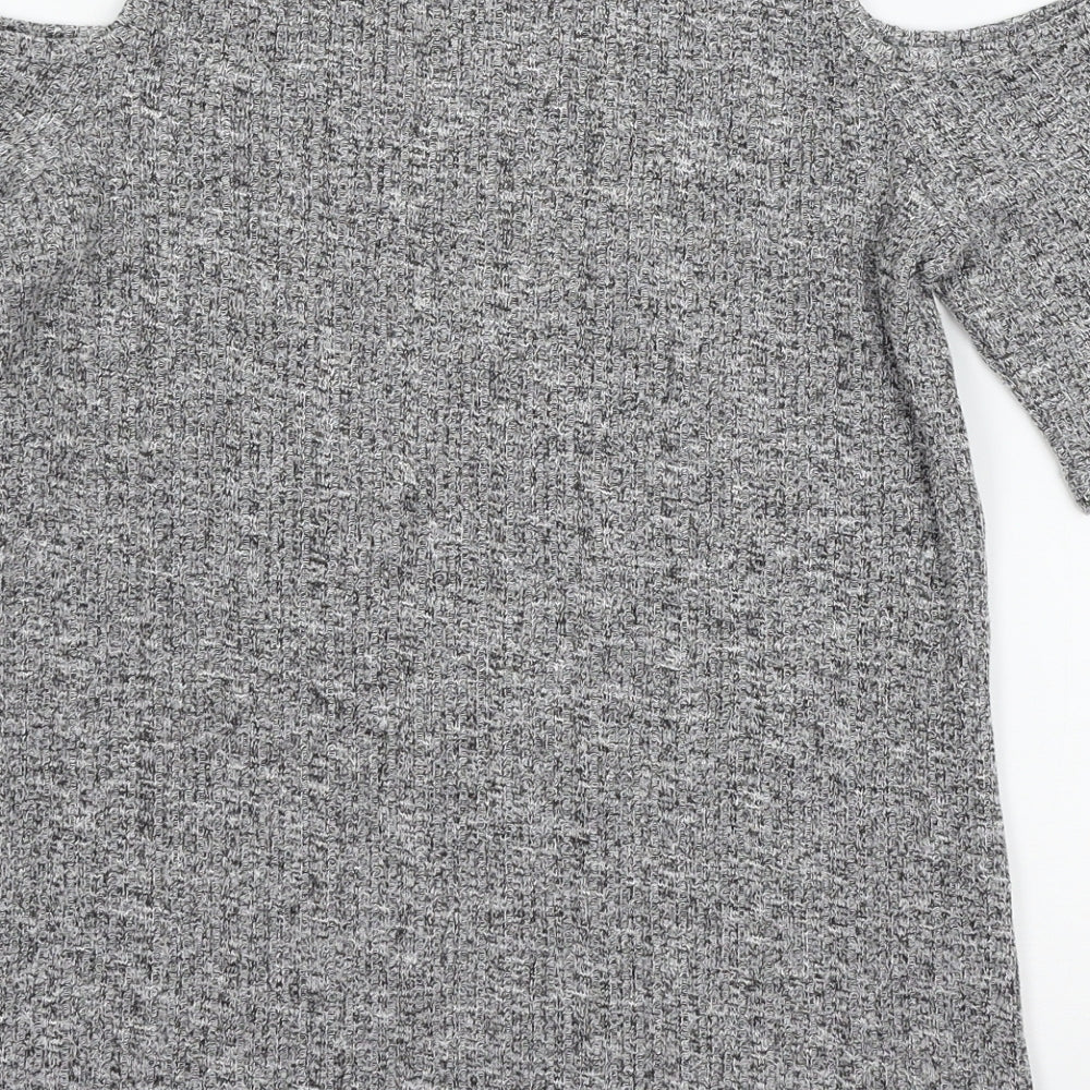 MArks Womens Grey Jersey Basic T-Shirt Size 10