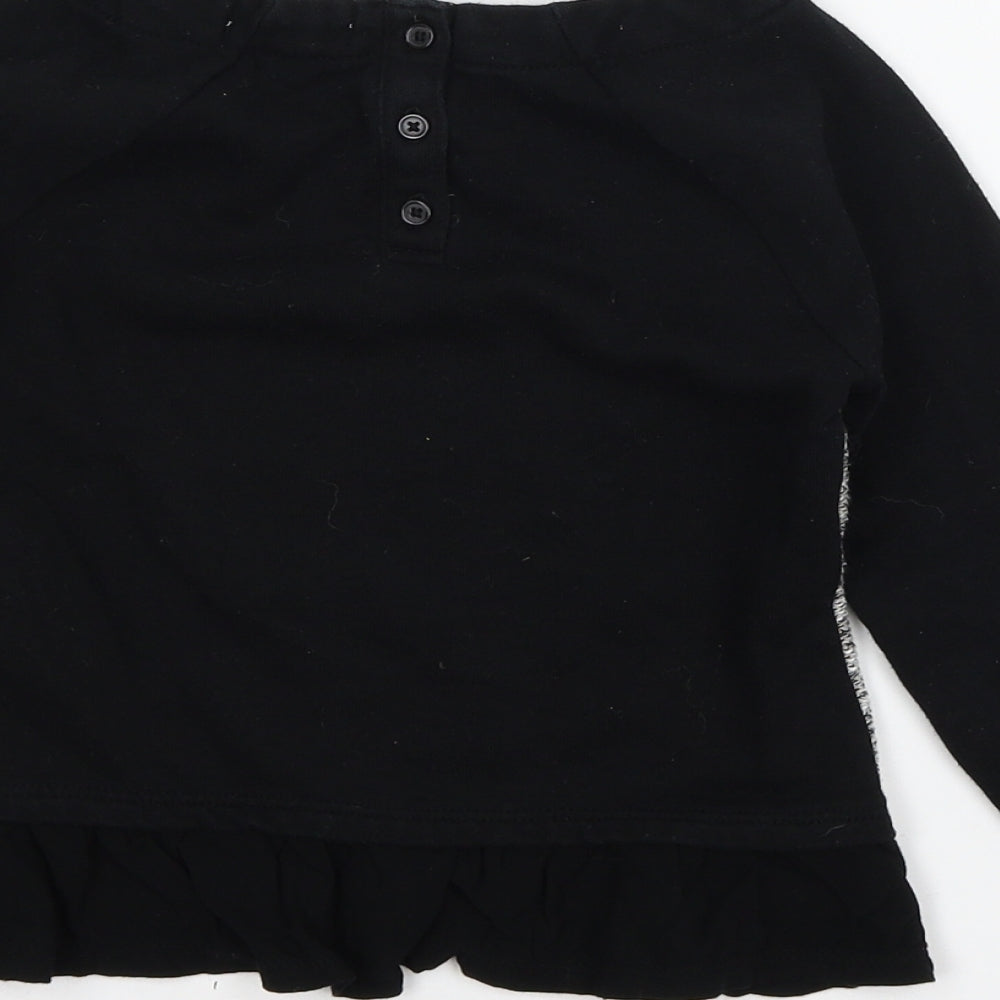 Cherokee Girls Black Jersey Pullover Sweatshirt Size 6 Years