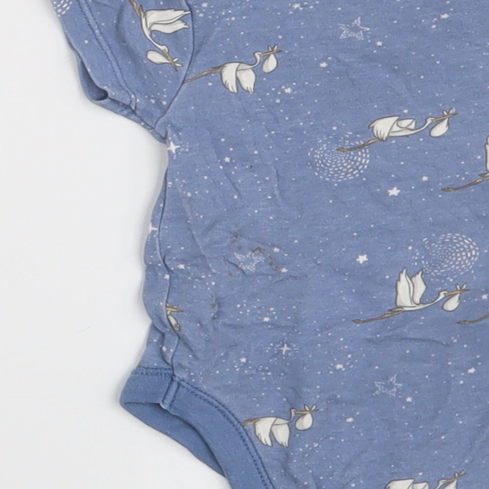 George Baby Blue Animal Print Babygrow One-Piece Size 3-6 Months