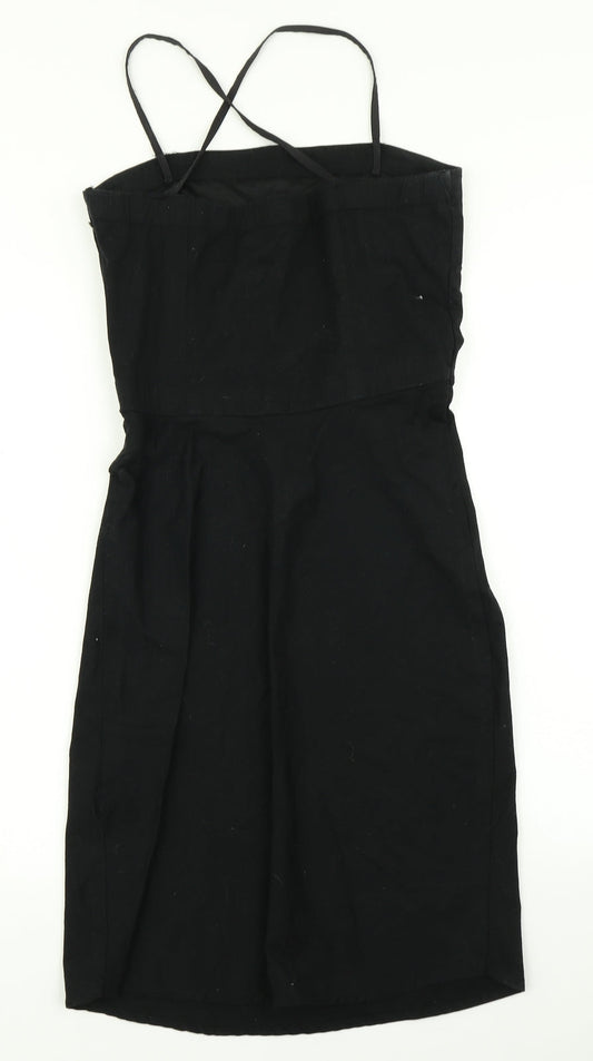 H&M Womens Black Pencil Dress Size 12