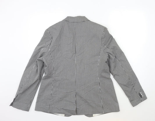Marks and Spencer Womens Black Check Jacket Blazer Size 14