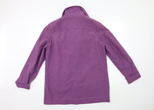 Papaya Womens Purple Overcoat Coat Size 14