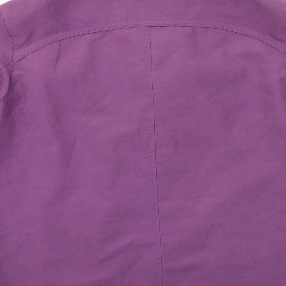 Brand and care label for Papaya women’s purple overcoat coat, size UK 14