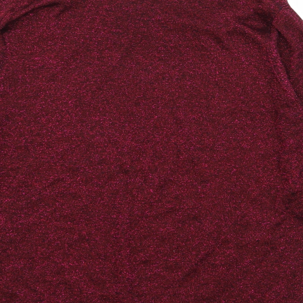 M&Co Womens Purple Pullover Jumper Size 14