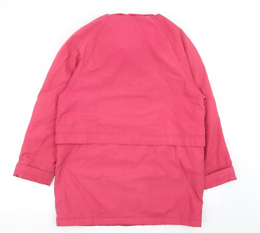 telemac Womens Pink Overcoat Coat Size S