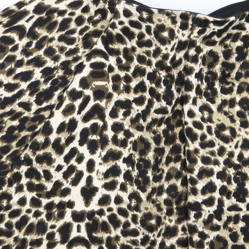 Preworn Womens Multicoloured Animal Print Flare Skirt Size S - Stretch waistband