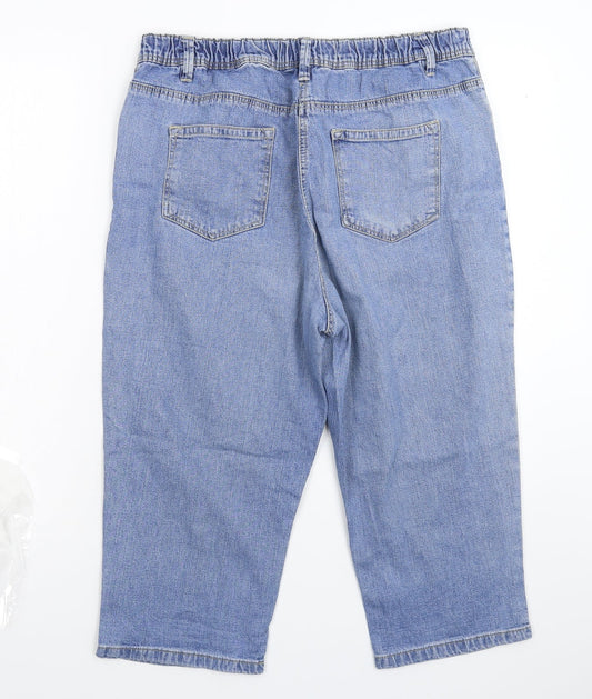 Ava Womens Blue Denim Cropped Jeans Size 34 in L20 in