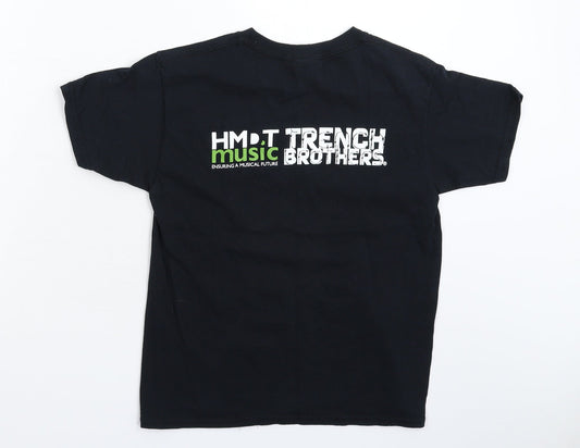 Gildan Boys Black Basic T-Shirt Size M