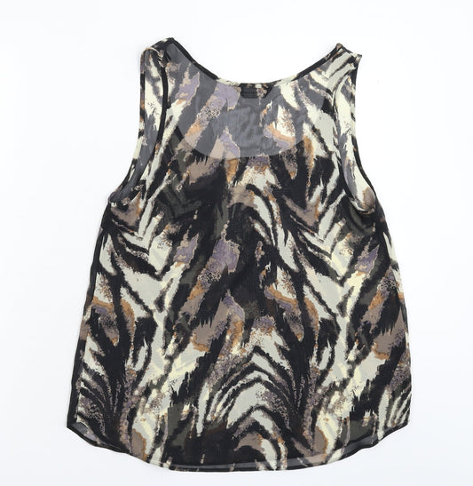 Internacionale Womens Multicoloured Satin Basic Tank Size 10