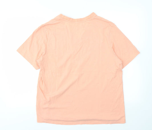 bpc Womens Orange Basic T-Shirt Size M