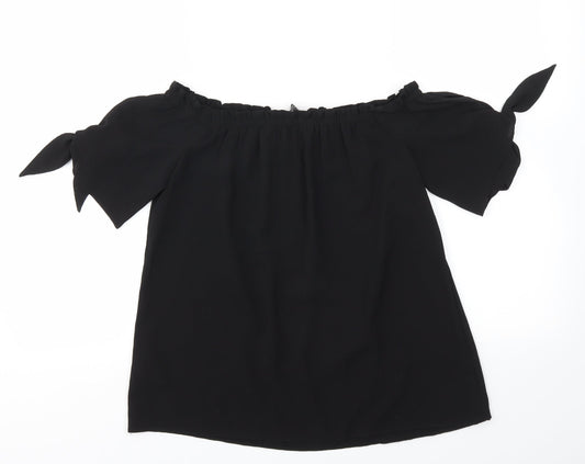 Dorothy Perkins Womens Black Basic Blouse Size 8
