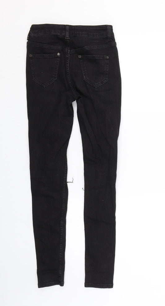 Miss Selfridge Womens Black Denim Skinny Jeans Size 8 L26 in