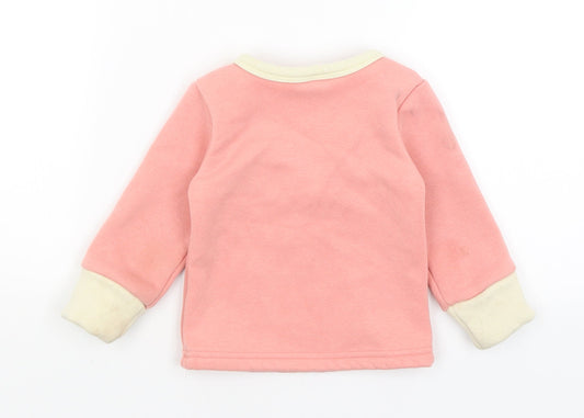 Kacakid Baby Pink Pullover Jumper Size 9-12 Months