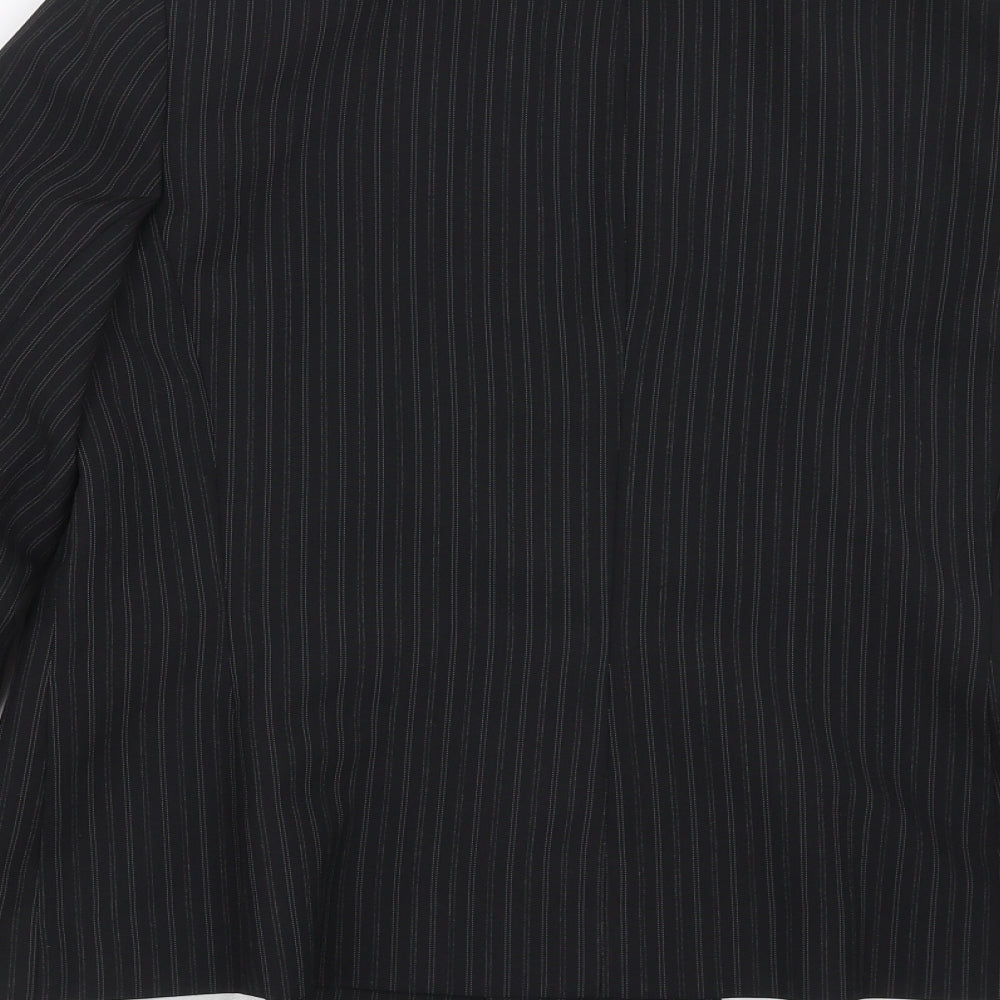 Autonomy Womens Black Striped Jacket Suit Jacket Size 14