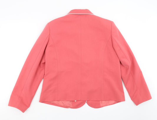 Essential Collection Womens Pink Jacket Suit Jacket Size 14