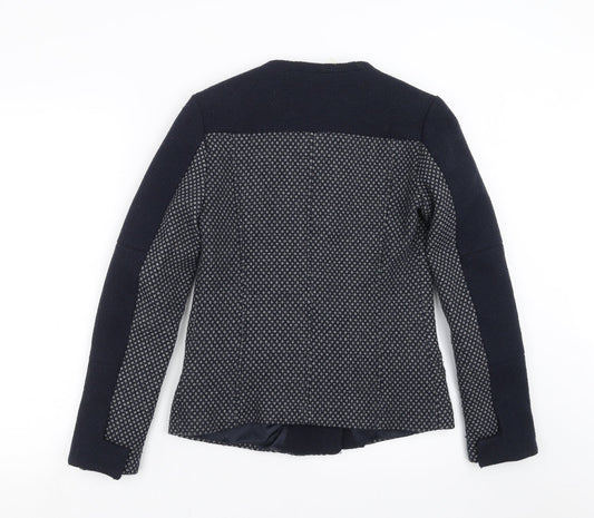 NEXT Womens Blue Geometric Jacket Size 8