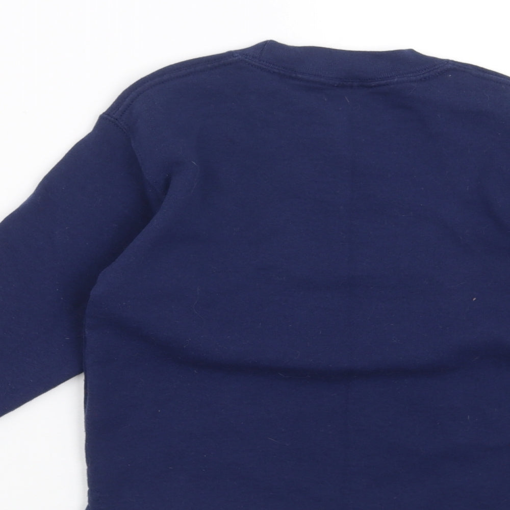 Fruit of the Loom Boys Blue Pullover Sweatshirt Size 5-6 Years