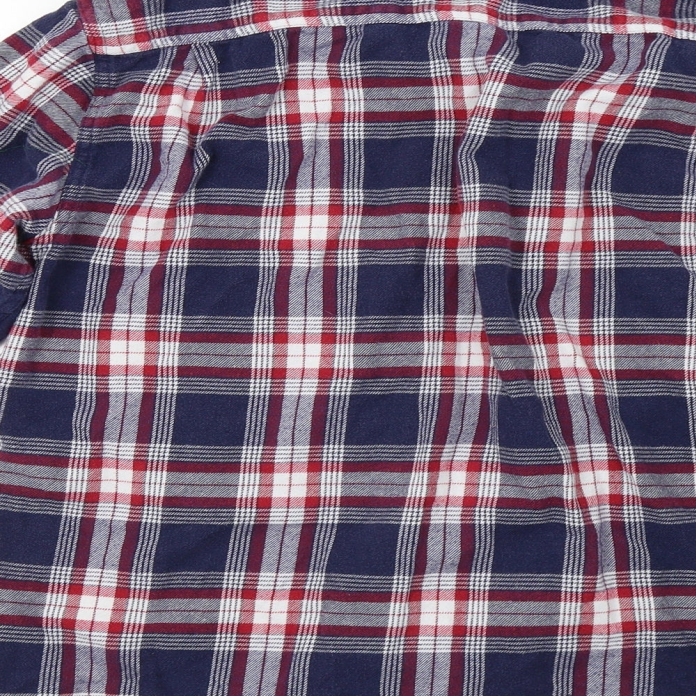 Amazon Mens Red Check Button-Up Size M