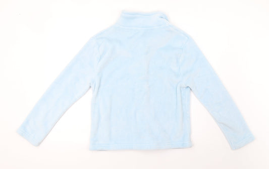marlon Womens Blue Fleece Jacket Size 14