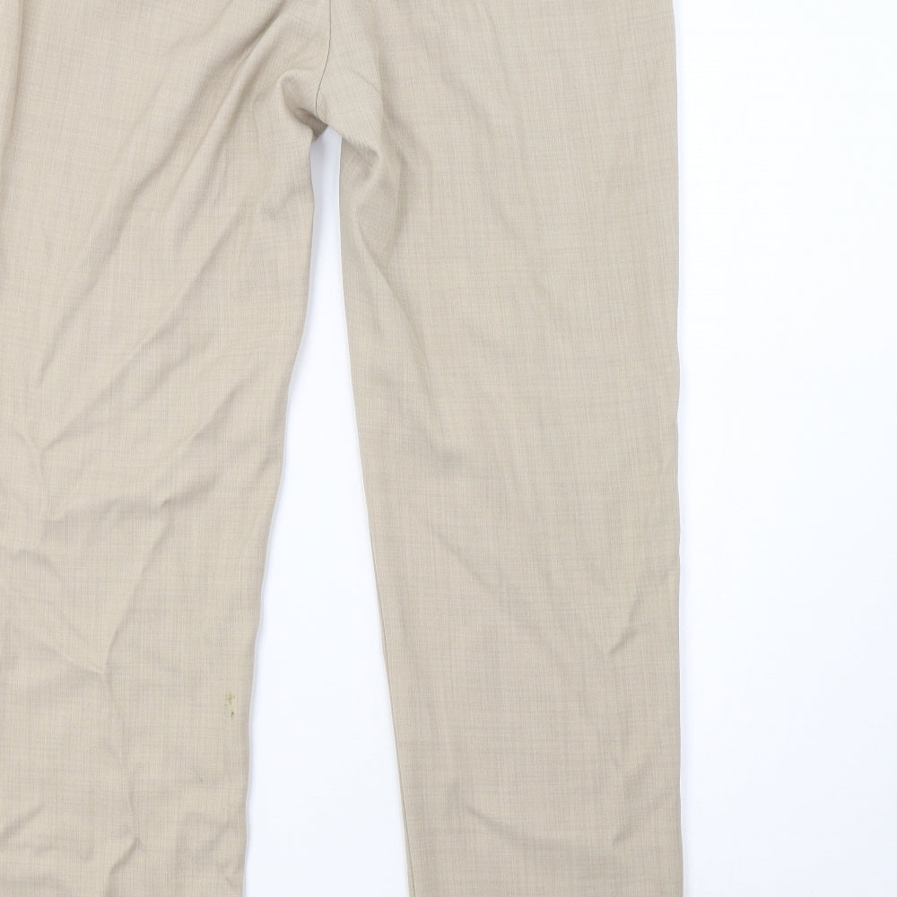 Marks and Spencer Womens Beige Trousers Size 14 L32 in