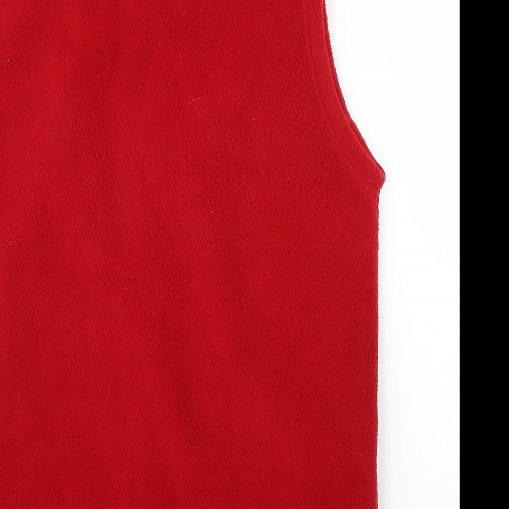 EWM Womens Red Fleece Full Zip Jumper Size S