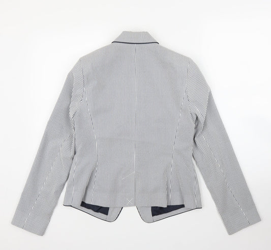 Primark Womens Blue Striped Jacket Blazer Size 12