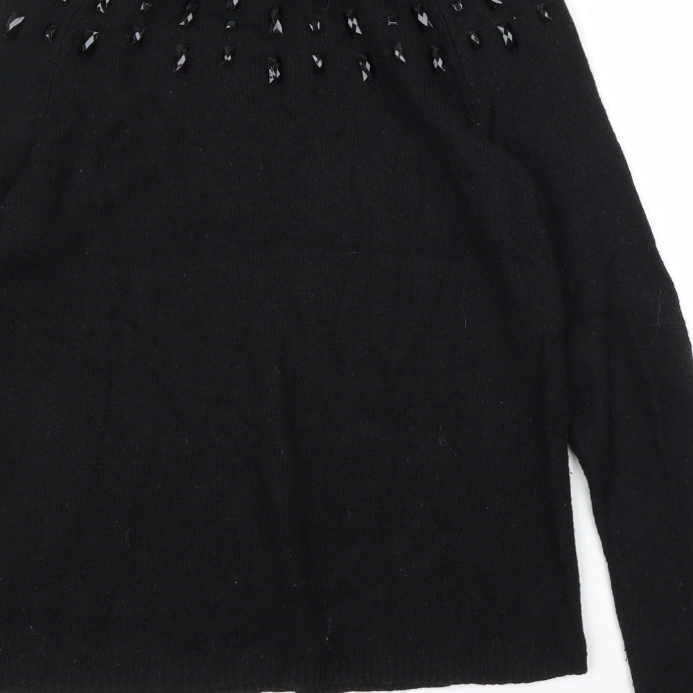 M&S Womens Black Pullover Jumper Size 8