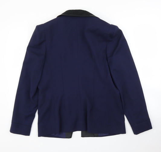 Very Womens Blue Floral Jacket Blazer Size 14