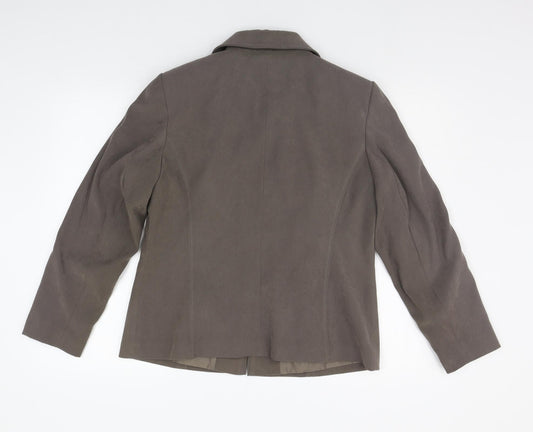 Classic Womens Grey Jacket Blazer Size 14