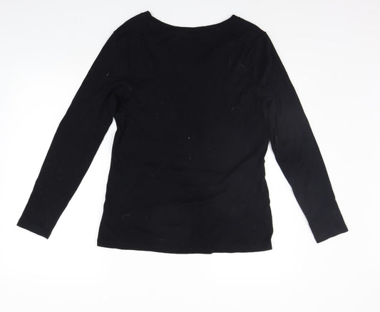 Sonoma Womens Black Basic T-Shirt Size M