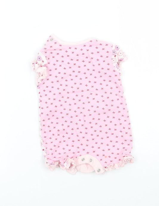 NEXT Girls Pink Floral Babygrow One-Piece Size Newborn