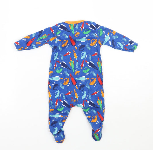 Mine club Boys Blue Geometric Babygrow One-Piece