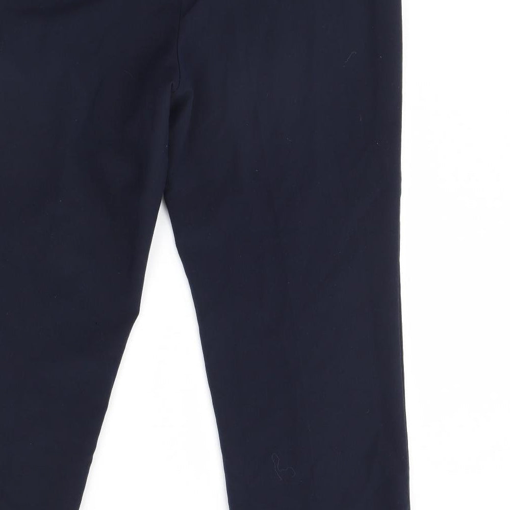 Classic Womens Blue Cropped Trousers Size 14 L26 in