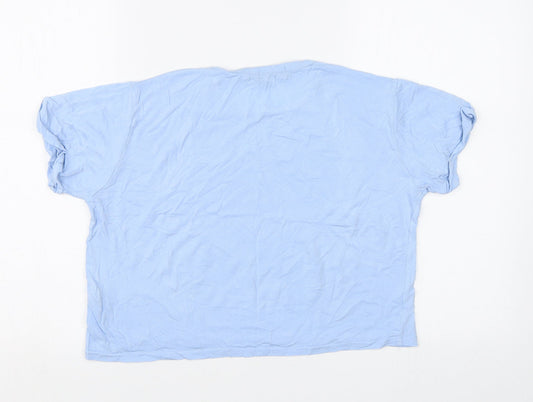 PRETTYLITTLETHING Womens Blue Cropped Polo Size 8