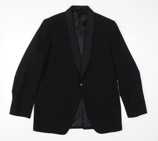 Maenson Mens Black Jacket Blazer Size L