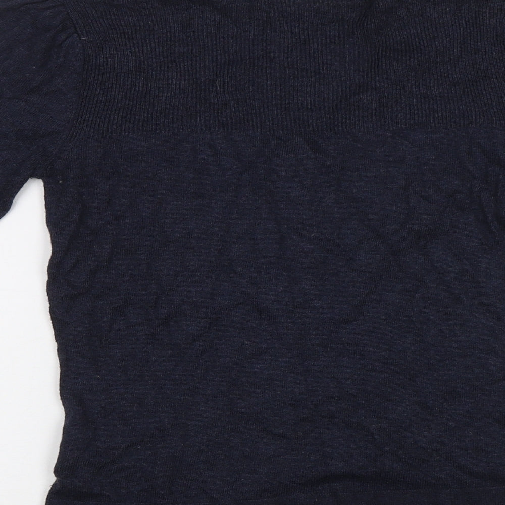 Yessica Womens Blue Knit Cardigan Jumper Size XS