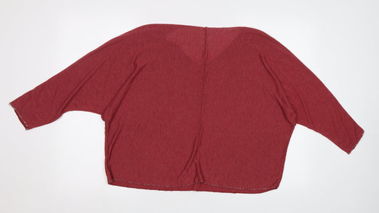 Preworn Womens Red Basic Blouse Size XL