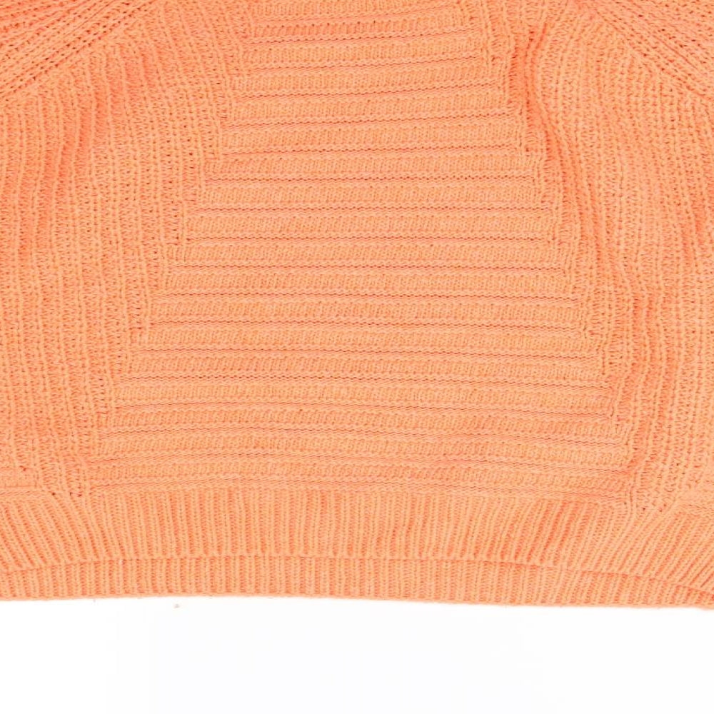 River Island Womens Orange Knit Pullover Jumper Size 6