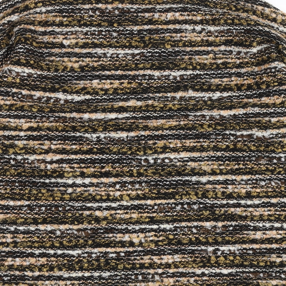 Nutmeg Womens Brown Striped Pullover Jumper Size 12