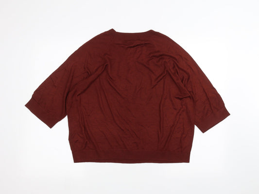 H&M Womens Red Basic T-Shirt Size S